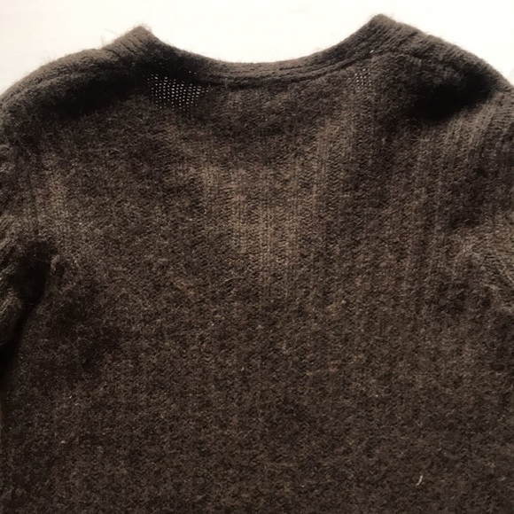 United Colors Benetton Wool Blend Cable Cardigan Oversized Thick Sweater - Picture 9 of 13